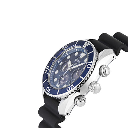 Seiko Prospex SSC759J1 Sumo Solar Chronograph Blue Navy Dial Black Silicone Strap