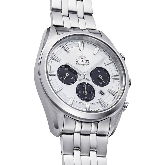 Orient Contemporary RA-TX0305S Chronograph Solar Powered Panda Dial Stainless Steel Strap