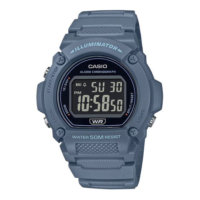 Casio General W-219HC-2BVDF Men Digital Dial Blue Resin Band