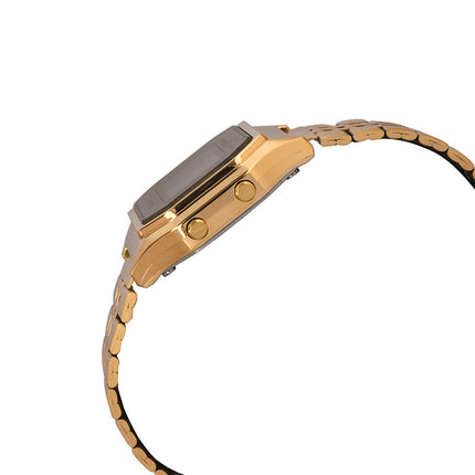 Casio General LA680WGA-9BDF Ladies Black Digital Dial Gold Stainless Steel Band