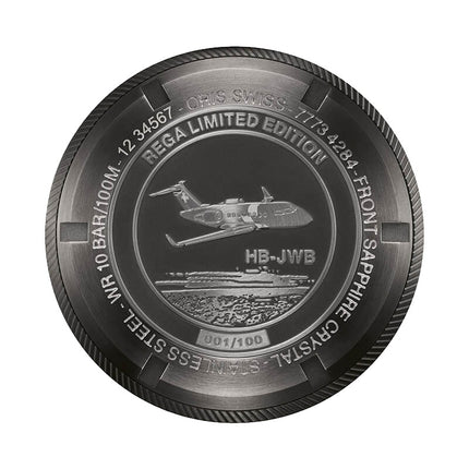 Oris Pro Pilot 01-798-7773-4284-HB-JWB-SET Rega Fleet GMT Black Leather Strap Limited Edition