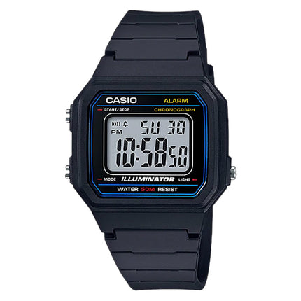 Casio General W-217H-1AVDF Digital Dial Black Resin Band