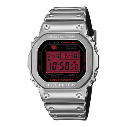 Casio G-Shock GM-5600YRA-8DR Fine Metallic Series Digital Red Dial Silver Resin Band