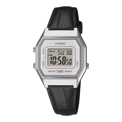 Casio General LA680WEL-1DF Ladies Digital Dial Black Leather Band