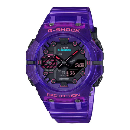 Casio G-Shock GA-B001CBRS-6ADR Cyberspace Digital Analog Dial Purple Transparent Resin Band