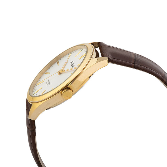 Alba ARX124X1 Men Silver Dial Brown Leather Strap