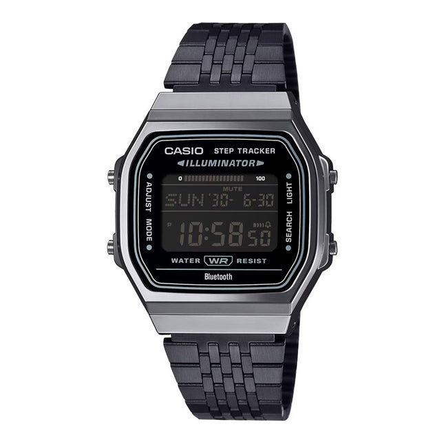 Casio General ABL-100WEGG-1BDF Vintage Digital Dial Black Stainless Steel Band
