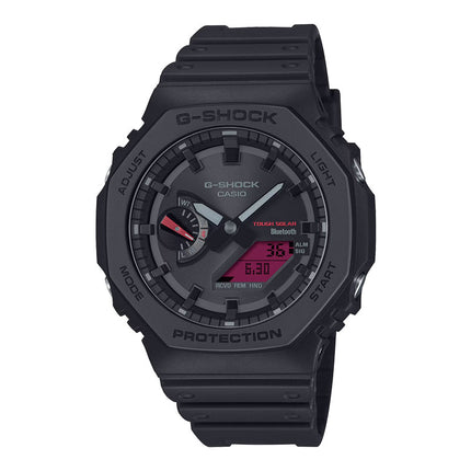 Casio G-Shock GA-B2100BBR-1ADR Black and Bold Red Series Digital Analog Dial Black Resin Band