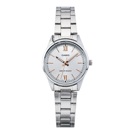 Casio General LTP-V005D-7B2UDF Ladies Silver Dial Stainless Steel Band