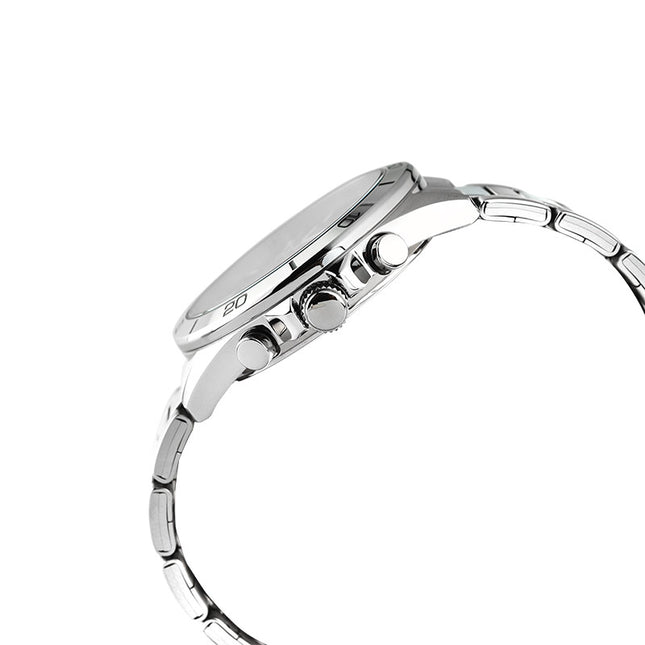 Alba Active AT3H29X1 Chronograph Men Silver White Dial Stainless Steel Strap