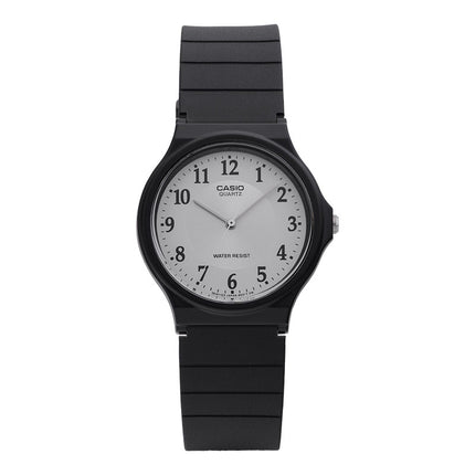 Casio General MQ-24-7B3LDF White Silver Dial Black Resin Band