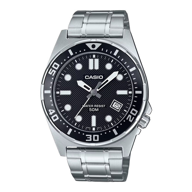 Casio General MTD-135D-1AVDF Men Analog Black Dial Stainless Steel Band