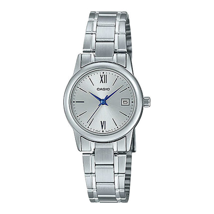 Casio General LTP-V002D-7B3UDF Ladies Silver Dial Stainless Steel Band