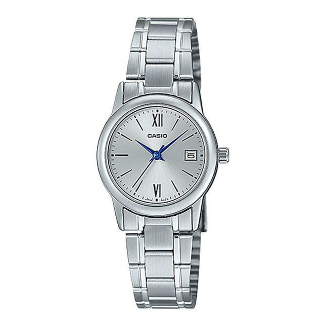 Casio General LTP-V002D-7B3UDF Ladies Silver Dial Stainless Steel Band