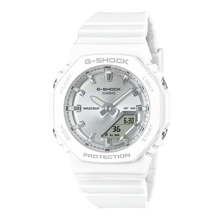 Casio G-Shock GMA-P2100VA-7ADR CasiOak Beach Resort Series White Shimmery Dial White Resin Band