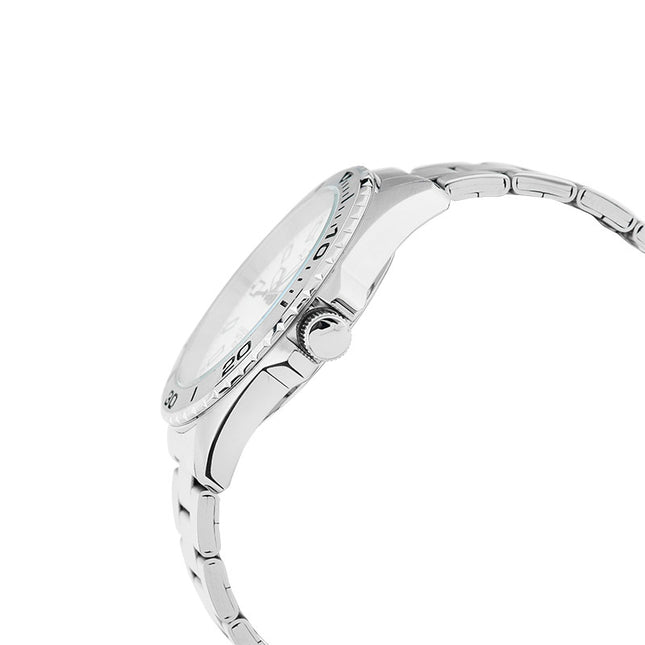 Alba Active AS9Q45X1 White Dial Stainless Steel Strap