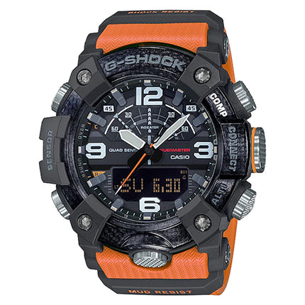 Casio G-Shock Mudmaster GG-B100-1A9DR Master Of G Carbon Core Guard Orange Resin Band