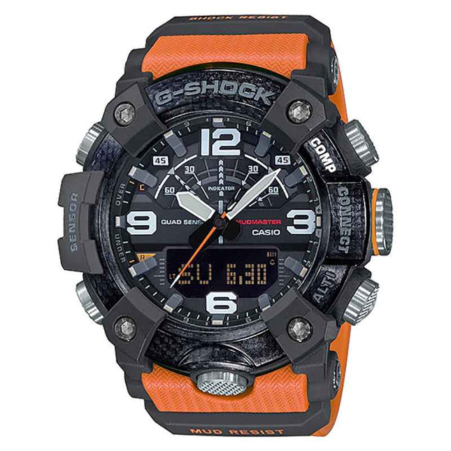 Casio G-Shock Mudmaster GG-B100-1A9DR Master Of G Carbon Core Guard Orange Resin Band