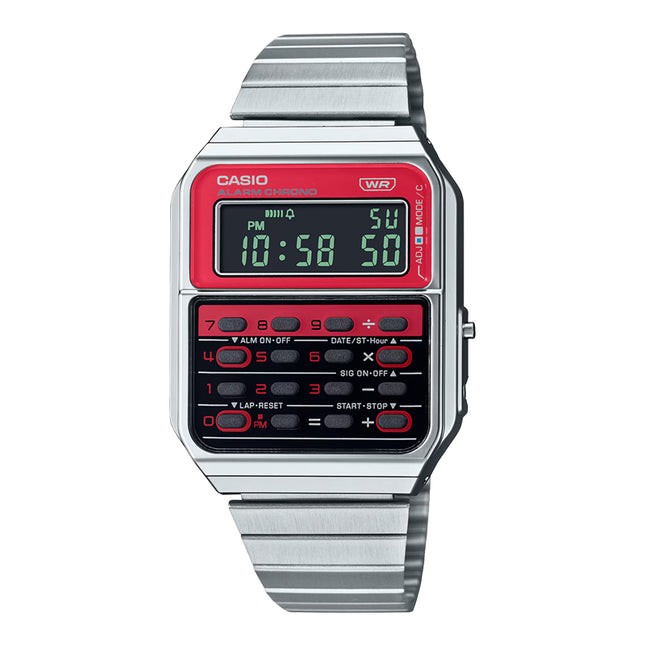 Casio General CA-500WE-4BDF Vintage Calculator Heritage Colors Stainless Steel Band