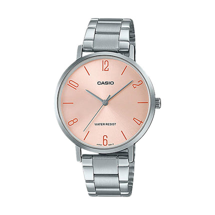 Casio General LTP-VT01D-4B2UDF Ladies Light Pink Dial Stainless Steel Band