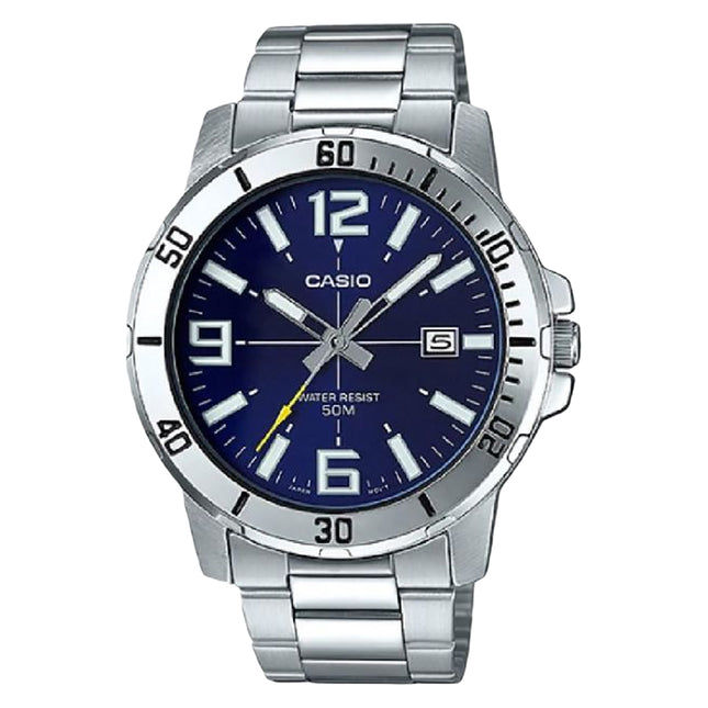Casio General MTP-VD01D-2BVUDF Enticer Men Blue Dial Stainless Steel Band