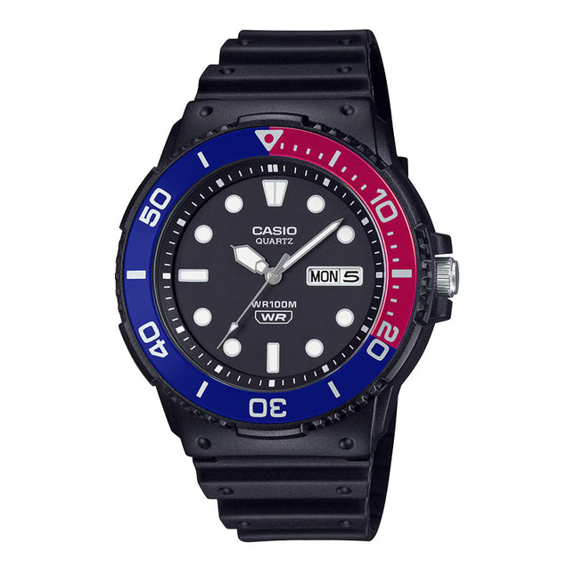 Casio General MRW-230H-1E2VDF Black Dial Black Resin Band