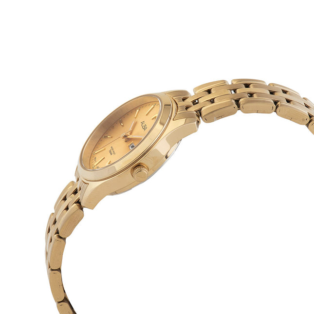 Alba AN8082X1_AJ6186X1 Couple Gold Dial Gold Stainless Steel Strap