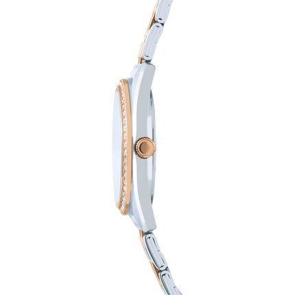 Alba Fashion AH7EU8X1 Ladies Analog Silver Dial Dual Tone Stainless Steel Strap