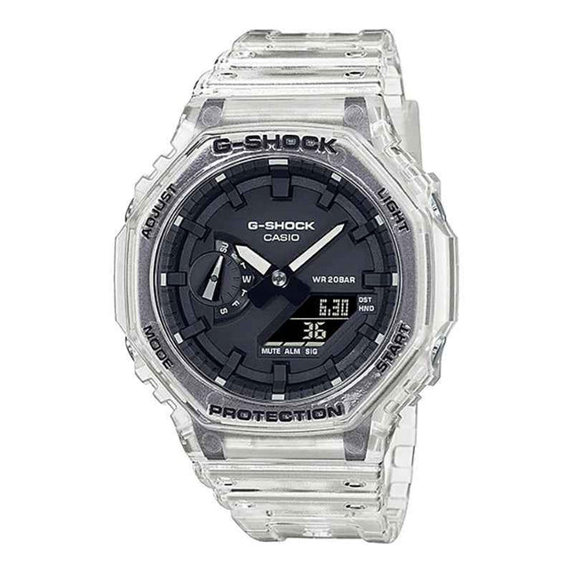 Casio G-Shock GA-2100SKE-7ADR CasiOak Transparent Pack Digital Analog Dial Resin Band