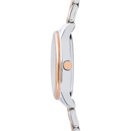 Alba Fashion AG8Q74X1 Ladies Analog White Mother of Pearl Dial Stainless Steel Strap