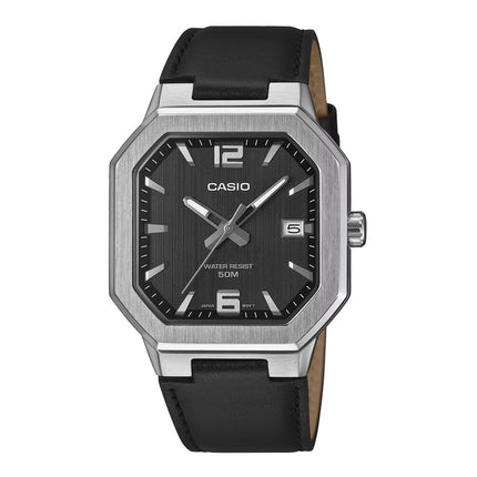 Casio General MTP-B195L-1AVDF Black Dial Black Leather Band