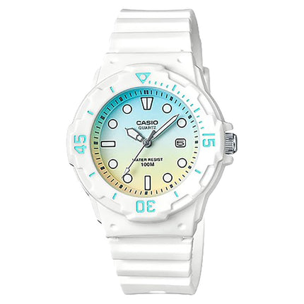 Casio General LRW-200H-2E2VDR Water Resistant 100M Dual Tone Dial White Resin Band