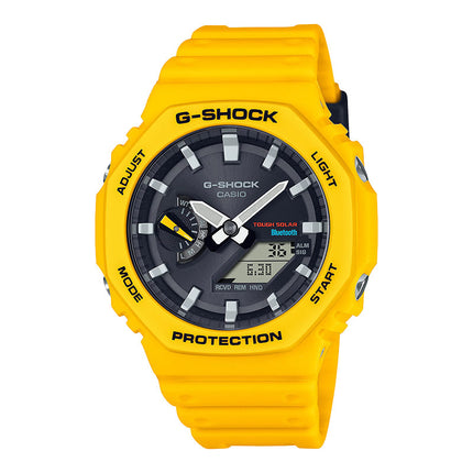 Casio G-Shock GA-B2100C-9ADR CasiOak Tough Solar Digital Analog Dial Yellow Resin Band