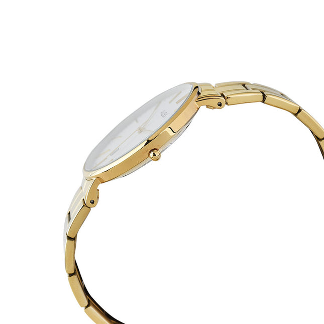 Alba AG8H12X1 Men White Dial Gold Stainless Steel Strap