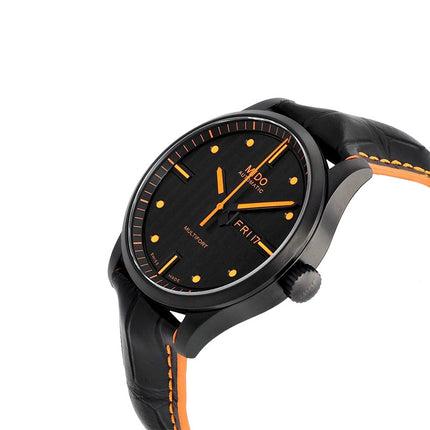 MIDO Multifort M005.430.36.051.80 Automatic Black Dial Black Leather Strap