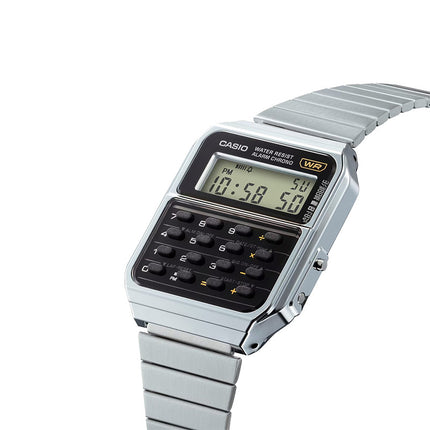 Casio General CA-500WE-1ADF Vintage Calculator Digital Dial Stainless Steel Band