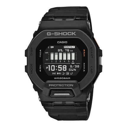 Casio G-Shock GBD-200-1DR G-Squad Men Black Digital Dial Black Resin Band