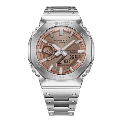 Casio G-Shock GM-B2100AD-5ADR CasiOak Brown Digital Analog Dial Stainless Steel Band