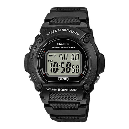 Casio General W-219H-1AVDF Digital Dial Black Resin Band