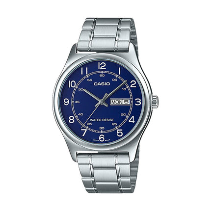 Casio General MTP-V006D-2BUDF Men Blue Dial Stainless Steel Band