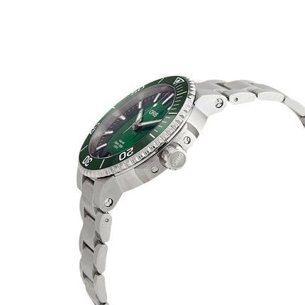 Oris Aquis 01-400-7769-4157-07-8-22-09PEB Date Automatic Green Dial Stainless Steel Strap