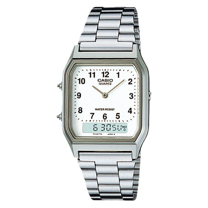Casio General AQ-230A-7BMQ Digital Analog Dial Stainless Steel Band