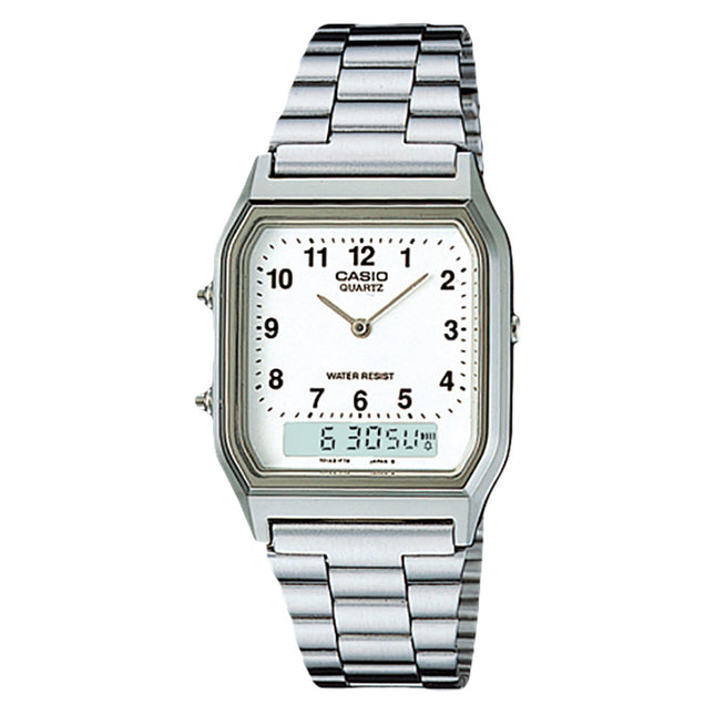 Casio General AQ-230A-7BMQ Digital Analog Dial Stainless Steel Band