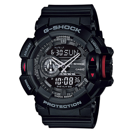 Casio G-Shock GA-400-1BDR Men Digital Analog Dial Black Resin Band