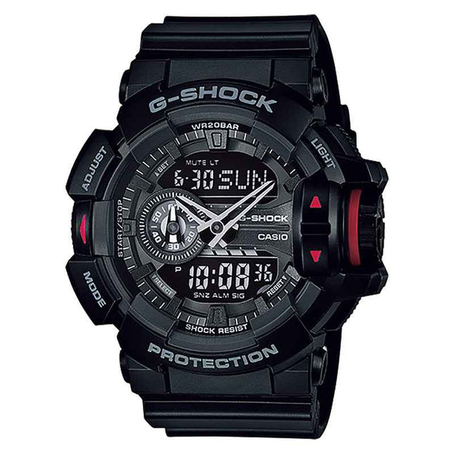 Casio G-Shock GA-400-1BDR Men Digital Analog Dial Black Resin Band