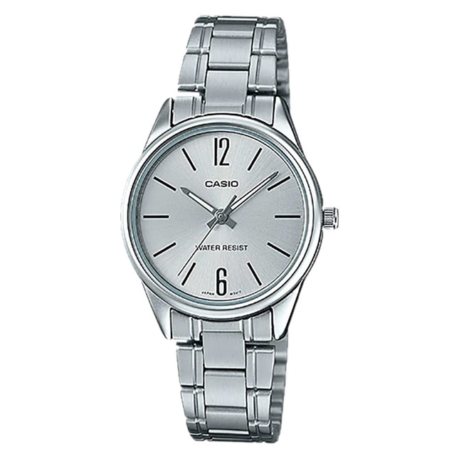 Casio General LTP-V005D-7BUDF Ladies Silver Dial Stainless Steel Band