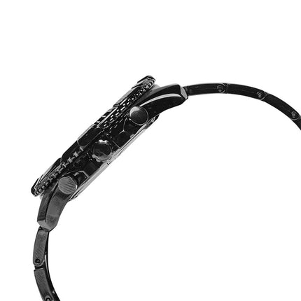 Seiko Chronograph SNDF27P1 Black Dial Gunmetal Stainless Steel Strap