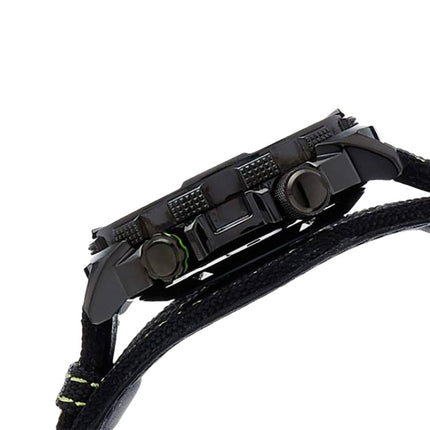 Seiko Automatic SSA059K1 Black Pattern Dial Black Nylon Strap