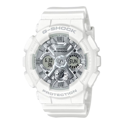 Casio G-Shock X ITZY GMA-S120VA-7ADR Beach Resort Series Digital Analog Dial White Resin Band