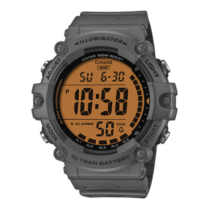 Casio General AE-1500WHC-8AVDF Digital Orange Dial Grey Resin Band